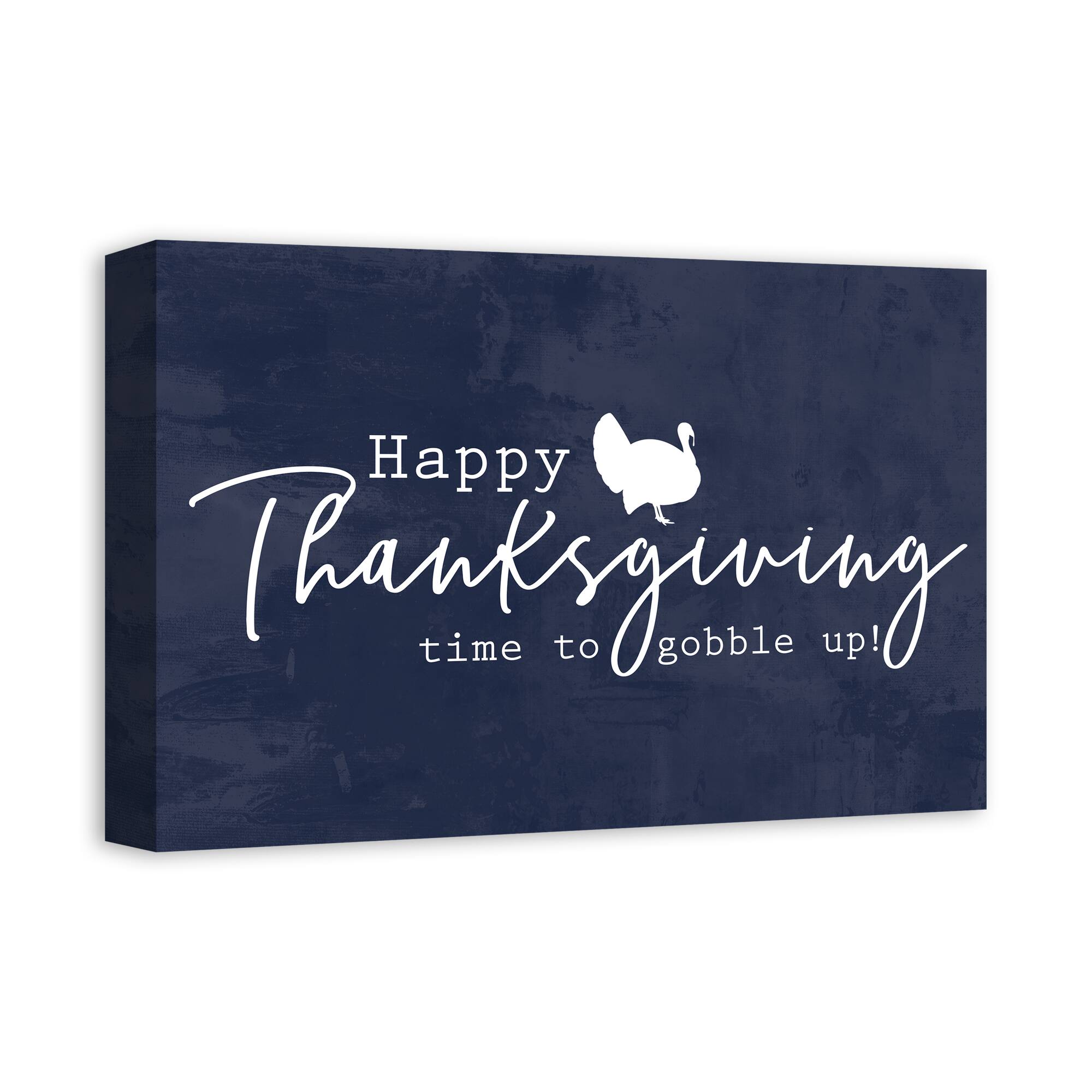 Happy Thanksgiving Gobble Up Canvas Wall Art